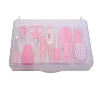 Generic Tagliaunghie, Forbici, Spazzola, Pettine, Kit Manicure con Termometro Digitale per Neonati e Bambini Piccoli (PINK)