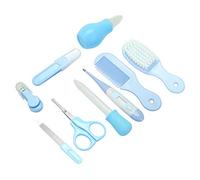 Generic Tagliaunghie, Forbici, Spazzola, Pettine, Kit Manicure con Termometro Digitale per Neonati e Bambini Piccoli (BLUE)