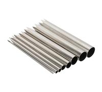 Generic Taglierina per Argilla Seghettata da 8 Pezzi in Acciaio Inossidabile per Taglierina Circolare per Ceramica, Perforatrice Rotonda per Scultori, Impugnatura Comoda