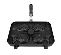 Generic Taiyaki Tortiera a Forma di Pesce Antiaderente Macchina per Waffle Conduzione Rapida del Calore Modello a Doppia Faccia per Fai da Te Dessert per Feste Alluminio 24x34,5 Cm 778