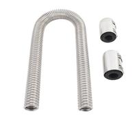 Generic Tambuco di Radiatore in Acciaio Inossidabile Flessibile, Tubo dell'acqua di Raffreddamento a Fuoco di Calore 36 Pollici con Pinze per 1-3/4 Pollici 1-1/2 1-1/4 (SILVER)
