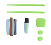 Generic Tamburo Ad Aria Virtuale, Vivido e Immersivo Identificazione Elettronica Somatosensoriale Drum Portatile con Pedali del Piede per Casa per Principianti (GREEN)