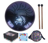 Generic Tamburo della Lingua, Kit di Set Portatile per Set di Tamburi in Acciaio 5,5 Pollici con Martello, Borsa per Tamburi, Colonna Sonora, per Campeggio, Meditazione, Yoga (Cielo blu)