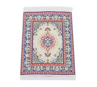 Generic Tappeto per Casa delle Bambole 1:12 Elegante Tappeto in Filo di Seta in Miniatura per Bambini Giochi di Ruolo 6,3 X 3,9 Pollici