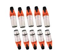Generic Tappo di cavo microfono a microfono con connettore cavo xlr 10x maschio e femmina, spina per la linea del microfono audio in lega per prestazioni dal, Orangina