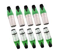 Generic Tappo di cavo microfono a microfono con connettore cavo xlr 10x maschio e femmina, spina per la linea del microfono audio in lega per prestazioni dal, Verde