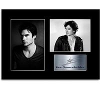 Generic - Targa autografata di Ian Somerhalder, formato A4, ideale per soggiorno o camera da letto