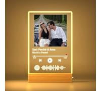 Generic Targa Spotify Personalizzata - Lampada Spotify Glass Personalizzata Con Foto, Targhetta Canzone Spotify Personalizzata, Idea Regalo San Valentino Anniversari Lui Lei Fidanzato Fidanzata