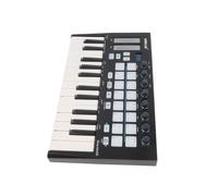 Generic Tastiera Controller MIDI USB Retroilluminata RGB a 25 Tasti con Manopole di Controllo Assegnabili per Produzione Musicale e Performance Dal Vivo in Bianco e Nero