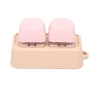 Generic Tastierino Macro Bluetooth a 2 Tasti, Girapagina Programmabile Retroilluminato RGB con Funzione Copia e Incolla Tastierino Meccanico Portatile Wireless per Controllo Lettura (PINK)