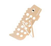 Generic Tavola per allacciatura in legno, prima educazione, superficie liscia, gioco di allacciatura per giocattoli con infilatura per cucire, per bambini