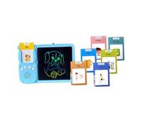 Generic Tavoletta Grafica 2 in 1 con Lavagna per Scrivere E Disegnare, Giocattolo per Bambini Dai 2 Ai 6 Anni. Un'ottima Idea Regalo, Blu con 255 carte, Taglia unica