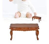 Generic Tavolino in Miniatura per Casa delle Bambole in Scala 1/12 Mobili in Legno Marrone per Accessori per la Casa delle Bambole, Leggero Ed Ecologico, Tavolo da tè per l'arredamento della delle