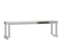 Generic Tavolo da Lavoro da Cucina in Acciaio Inossidabile 110x55x120 Cm con Ripiano, Costruzione Resistente e Stabile, Ampia Postazione di Lavoro per Luoghi Commerciali