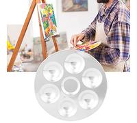 Generic Tavolozza del Vassoio di Verniciatura, Palette di Gouache della Palette di Vernice con Alluminio di Design Unico per Studente (Circolare a 6 buche)