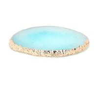 Generic Tavolozza per Unghie, Resina 9,6x8,4 Cm Piatto di Pigmento per Unghie per Miscelazione per un Salone per in Casa (BLUE)