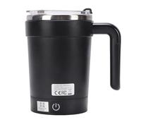 Generic Tazza di Agitazione Elettrica Tazza di Miscelazione Automatica Ricaricabile Tramite USB per Ufficio e Uso Esterno Design in Acciaio Inossidabile da 380 Ml (BLACK)