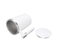 Generic Tazza di Trambusto Elettrico, Tazza di caffè, Mescolando Facile da Pulire per il Latte (bianco panna)