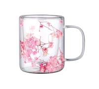 Generic Tazze da caffè in a doppia parete, capacità 250 ml, isolate, trasparenti, forma unica, perfette per casa e viaggio