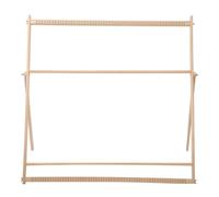 Generic Telaio per Maglieria Regolabile in Legno, Larghezza Massima del Tessuto 78,5 Cm con Regolatori a Vite in Metallo per Sciarpe e Arazzi Fai-da-te