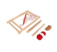 Generic Telaio per Tessitura per Bambini Kit Artigianale in Legno Resistente Funzionamento Semplice per Principianti e Genitori 40 X 30 X 20 Cm