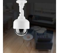 Generic Telecamera di Sicurezza Falsa a Forma di Cupola Luce LED Lampeggiante Telecamera CCTV con Rotazione a 360° per Sorveglianza