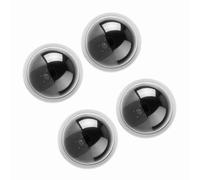 Generic Telecamera di Sicurezza Finta a LED per Prevenzione Furti di Parcheggi e Mercati 4 Pezzi (WHITE)