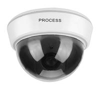 Generic Telecamera Fittizia a Cupola Bianca con Luce LED Rossa Lampeggiante IR Simulata per Fabbriche e Biblioteche Sicurezza in Plastica ABS Diametro Inferiore del Monitor 12,5 Cm