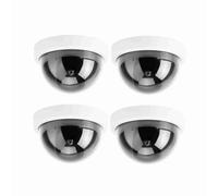 Generic Telecamera Fittizia a Cupola Simulazione CCTV Telecamera di Sicurezza Finta con Luce LED Lampeggiante per Supermercati e Magazzini Set di 4 Pezzi in Plastica Durevole (WHITE)