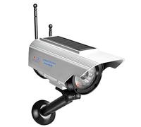 Generic Telecamera Fittizia a Energia Solare, Fotocamera Falsa Fittizia d'argento, per il Monitoraggio della Sicurezza Domestica Interna-outdoor