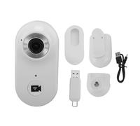 Generic Telecamera per il Corpo, Azione Wifi Azione Wifi Wifi Wedable App Che Si Collega con di Copertura Protettiva a Montaggio Magnetico per il Lavoro a Piedi (WHITE)