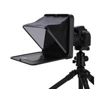 Generic Teleprompter Portatile Pieghevole TC7 per Fotocamera per Smartphone con Telecomando, Registrazione Video Manuale Rapida per Insegnamento Online, Plastica Nera