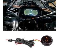 Generic Termometro Digitale Impermeabile Misuratore di Temperatura Intervallo di Visualizzazione 0-120 Gradi Celsius per Voltmetro Universale per Scooter Moto (rosso)