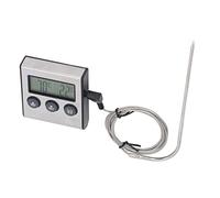 Generic Termometro per Grigliate Sonda Versatile Timer da Forno per Cucinare Cucina con Temperatura Preimpostata per Griglie Fornelli Picnic Dimensioni Compatte