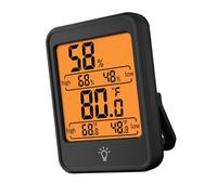 Generic Termometro per Interni Misuratore di umidità, Misuratore di umidità Digitale Elettronico a Batteria per Casa o Ufficio (BLACK)