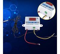 Generic Termostato Digitale con Regolatore di Temperatura con Sensore Sonda Impermeabile per Sistemi di Condizionamento Dell'aria - Custodia in ABS Ignifugo e Ad Alta Precisione - 1 Pezzo (AC220V)