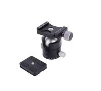 Generic Testa a Sfera per Treppiede Piastra a Sgancio Rapido Leggera per Funzionamento con una Sola Mano per Monopiede DSLR, Testa a Sfera in Lega di Alluminio da 32 Mm