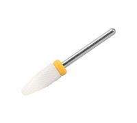 Generic Testa di Macinazione Elettrica in Ceramica Lucidatura Efficiente Punta da Trapano per Unghie a Forma di Testa di Mais per Manicure Pedicure XF Scatola Gialla a Grana Extra Fine