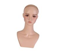 Generic Testa di manichino calva femminile, cosmetologia, espositore professionale leggero per parrucche, espositore per testa femminile per la realizzazione
