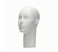 Generic Testa Espositiva Busto Supporto Vetrina Espositore Plastica Base Sicura per Cappelli , Bianco Opaco , Testa Di Manichino Con Tratti Del Viso