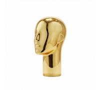 Generic Testa Espositiva Busto Supporto Vetrina Espositore Plastica Base Sicura per Cappelli , Oro , Testa Di Manichino Con Tratti Del Viso