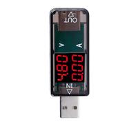 Generic Tester Amperometro Voltmetro LCD a Colori USB Misurazione Portatile in Tempo Reale per la Banca di Alimentazione del Telefono ABS di Alta qualità Dimensioni 2,8 * 1 * 0,4 Pollici (BLACK)