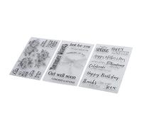 Generic Timbrazioni di Scrapbook, Francobolli per la Creazione con 3pcs Trasparenti TRUSP per Diario dell'album