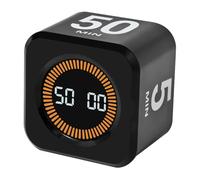 Generic Timer Visivo Flip Countdown Memory Timer da Cucina Interattivo per Cucinare Digitali per Aula ABS 2x2x1,5 Pollici (BLACK)