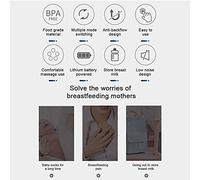 Generic Tiralatte Elettrico Doppio, Ricaricabile, Tiralatte a Mani Libere per Mamme Che Lavorano, Portatile, 3 Modalità e 9 Livelli Regolabili, con 2 Bottiglie di Latte per Neomamme