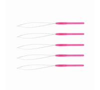 Generic Tirare L'ago Ad Anello Manico in Plastica Infila Leggero per L'estensione dei Capelli Utilizzare lo Strumento per L'estensione dei Capelli Anello in Acciaio Inossidabile Resistente (3)