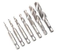 Generic Tocca Imposta, Tocca e Die SET 7pcs SET TAPSE 1/4 Perforazione Metrica e Tocco Tocco Integrato TAPPO TAP TAP CHETCH KIT
