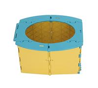 Generic Toilette Portatile Pieghevole per Vasino per Bambini, per Viaggi in Campeggio - Facile da Usare per i Bambini - Materiale PP - Guida a Lunga Distanza (blu giallo)