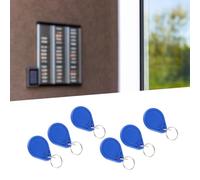 Generic Token Tag Portachiavi EM4100 50 Pezzi per il Controllo Dell'accesso Alla Porta Materiale ABS Leggero Blu Resistente (IC)