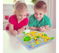 Generic Tradizionale Gioco da Tavolo a Forma di Serpente 3D per Famiglie con Scala, Gioco Classico con una Svolta, Dimensioni 320 X 320 X 65 Mm, per L'intrattenimento Familiare (Colore assortito)